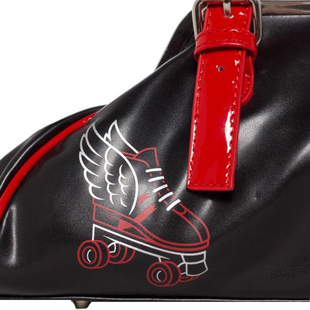 Sourpuss Retro Design Roller Derby Winged Flying Skate Handbag bag New - Picture 3 of 14
